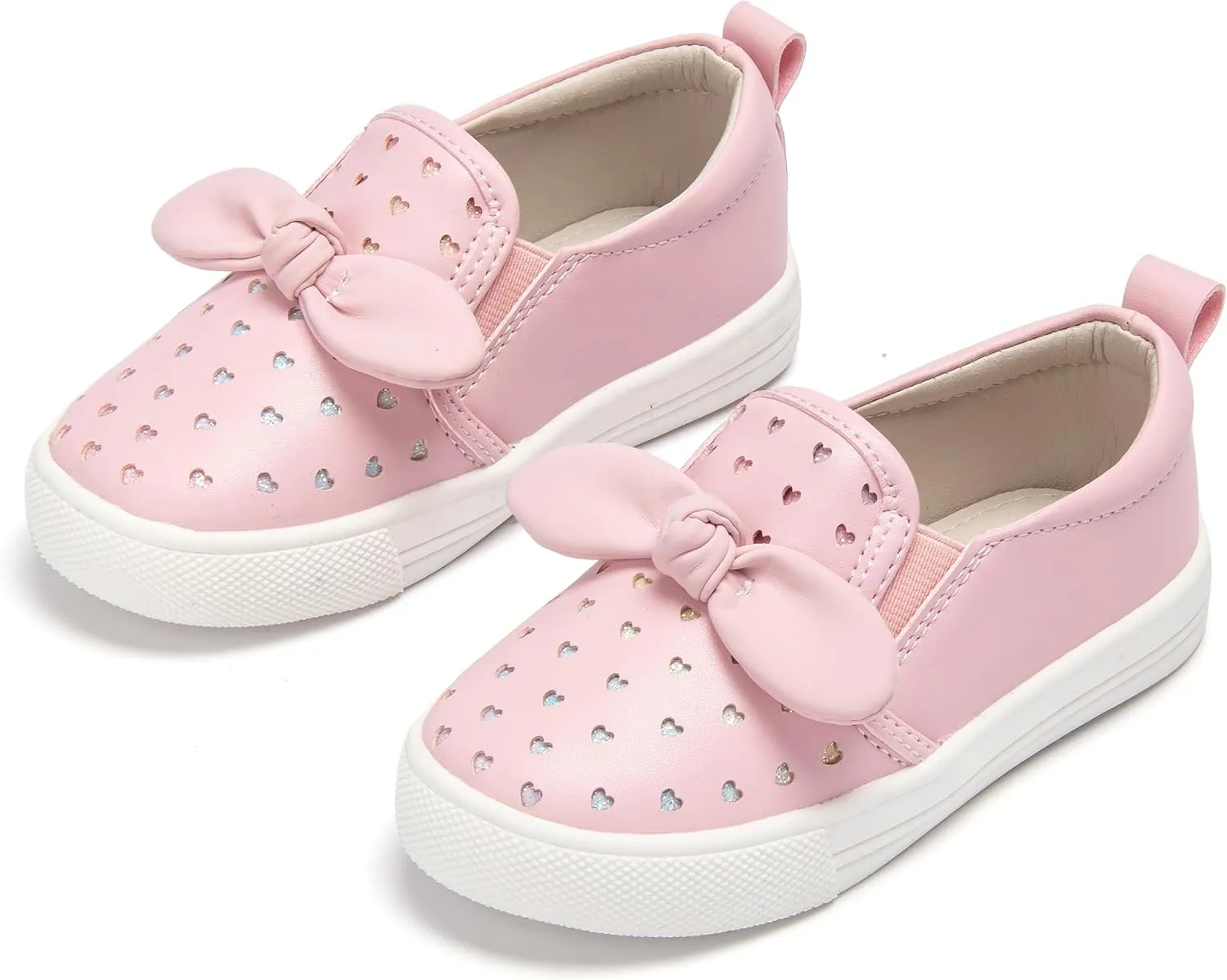 Toddler/Little Girls Sneakers-Slip On Glitter Sports Shoes for Running Walking