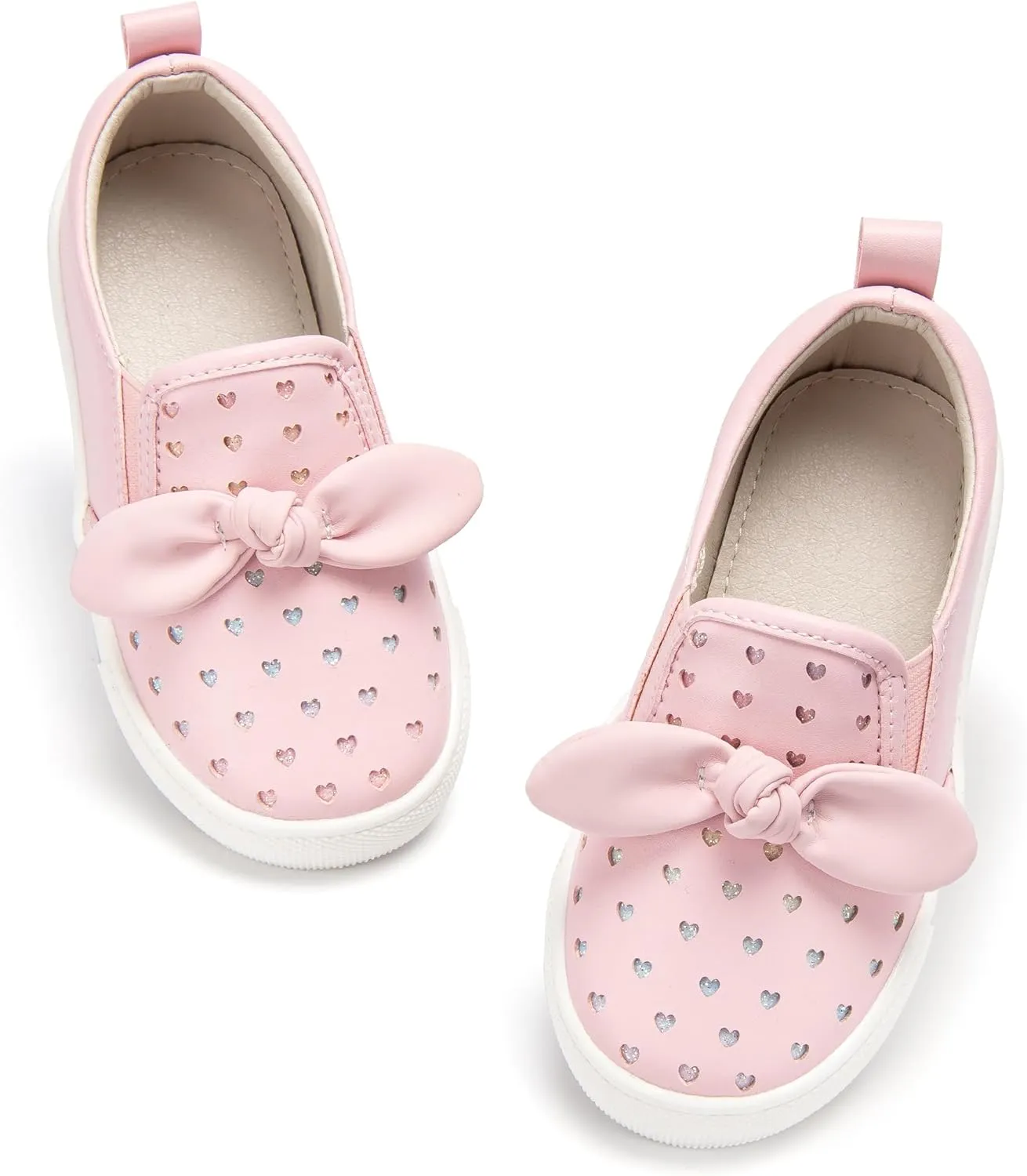 Toddler/Little Girls Sneakers-Slip On Glitter Sports Shoes for Running Walking
