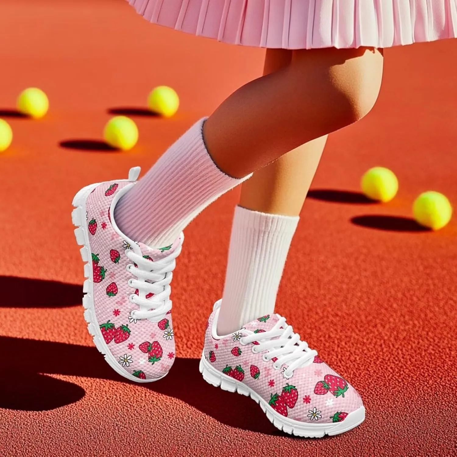 Trendy Girls Running Shoes Cute Sneakers for Kids School Athletic Shoes
