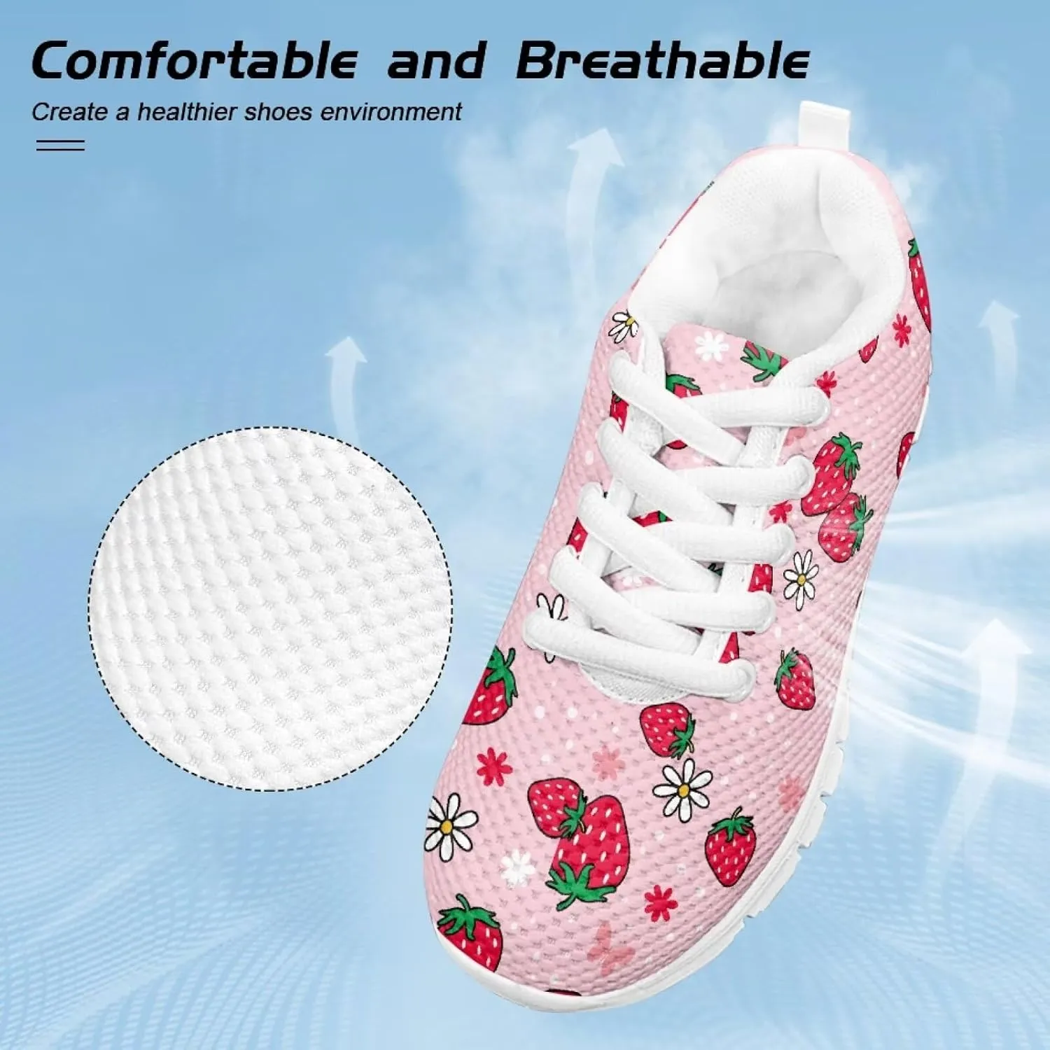 Trendy Girls Running Shoes Cute Sneakers for Kids School Athletic Shoes