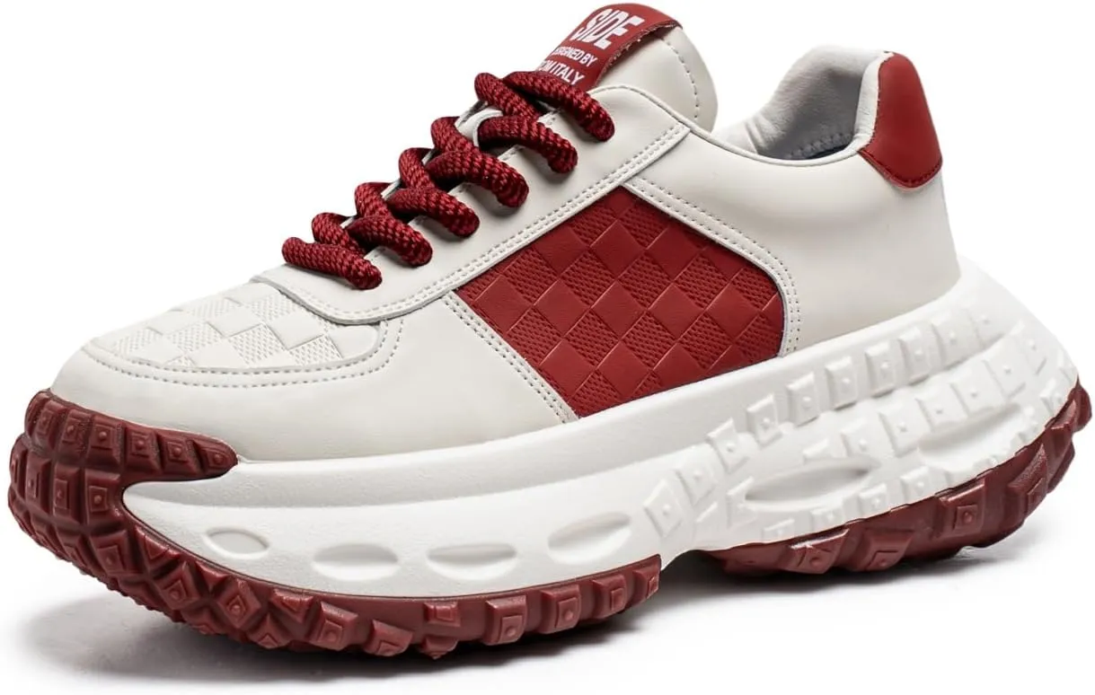Trendy Men's Fashion Chunky - Sole Sneakers with Unique Design - Ideal for Sports, Walking and Casual Wear, Combining Style and Comfort