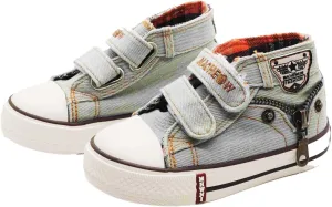 Trendy Toddler Canvas and Rubber Sole Shoe Gray-7