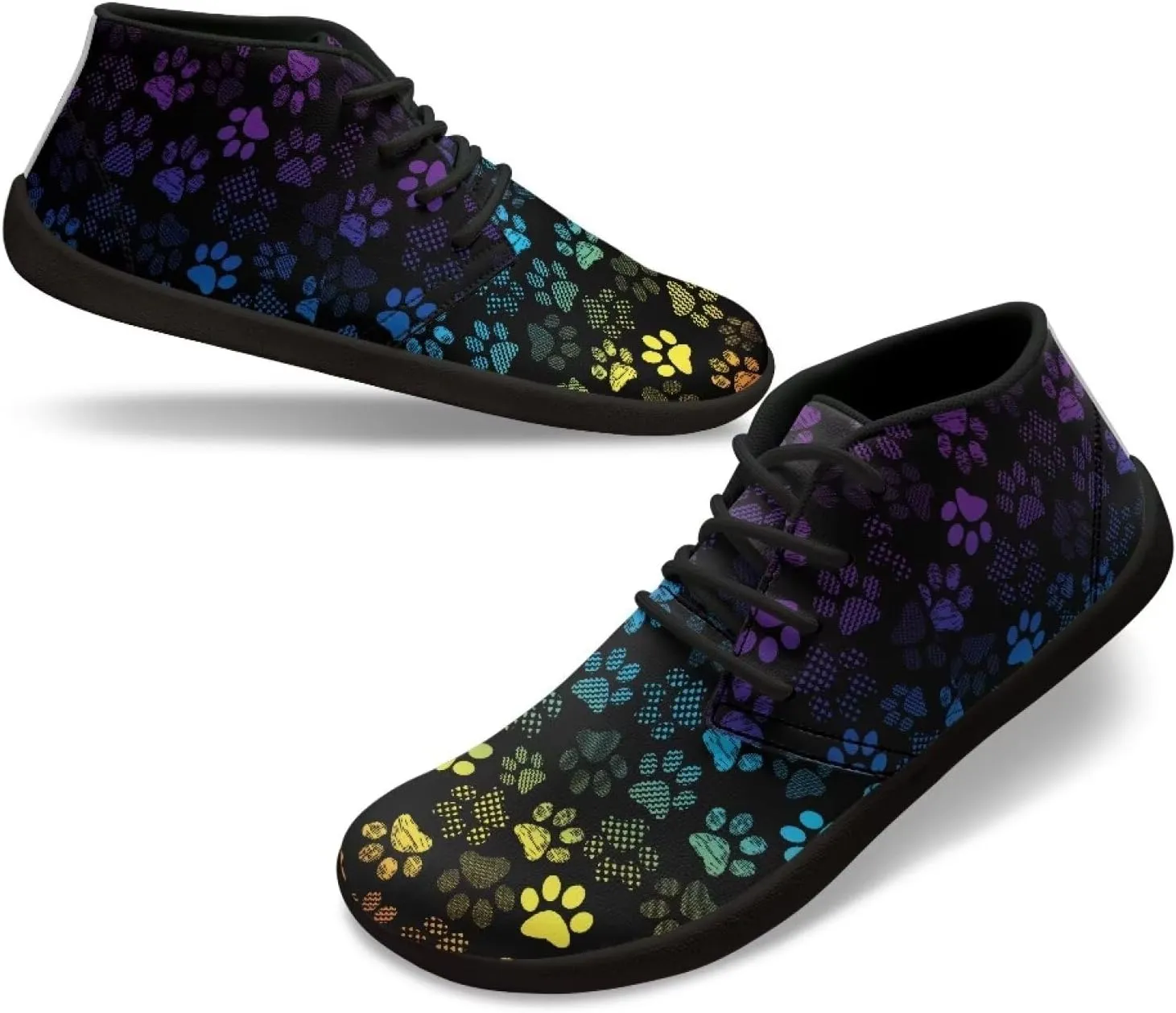 Trendy Womens Barefoot Shoes Leather Shoes for Women Low Top Sneakers