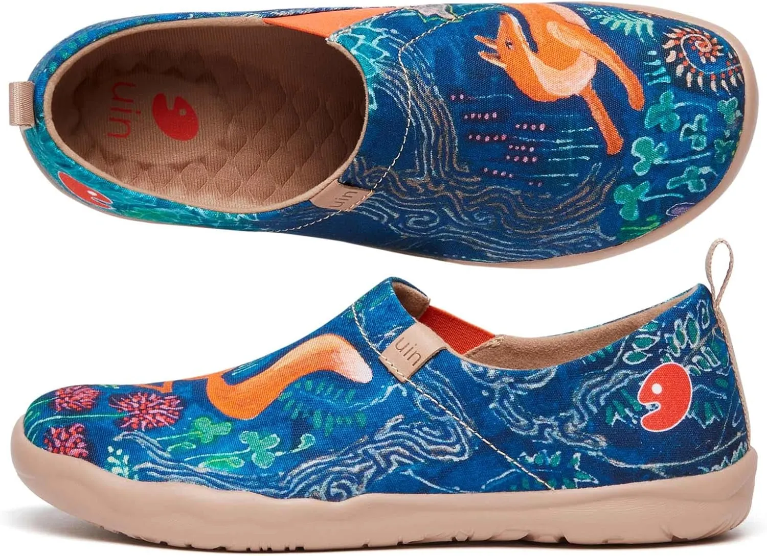 UIN Women's Art Travel Slip-On Shoes Casual Lightweight Breathable Flats Comfortable Loafers