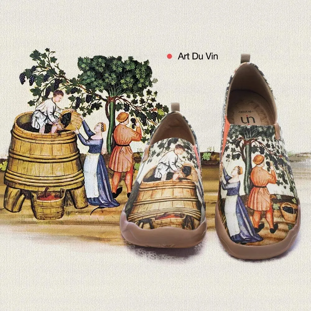UIN Women's Art Travel Slip-On Shoes Casual Lightweight Breathable Flats Comfortable Loafers