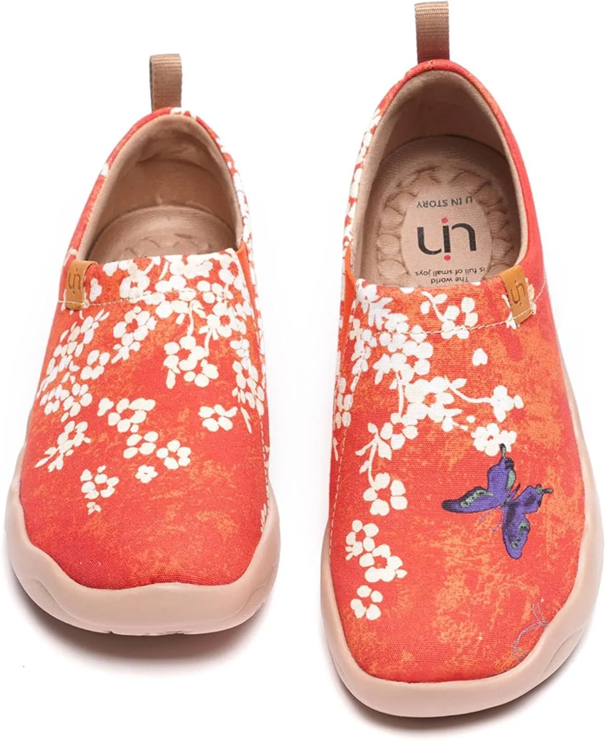 UIN Women's Art Travel Slip-On Shoes Casual Lightweight Breathable Flats Comfortable Loafers