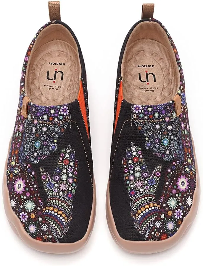 UIN Women's Art Travel Slip-On Shoes Casual Lightweight Breathable Flats Comfortable Loafers