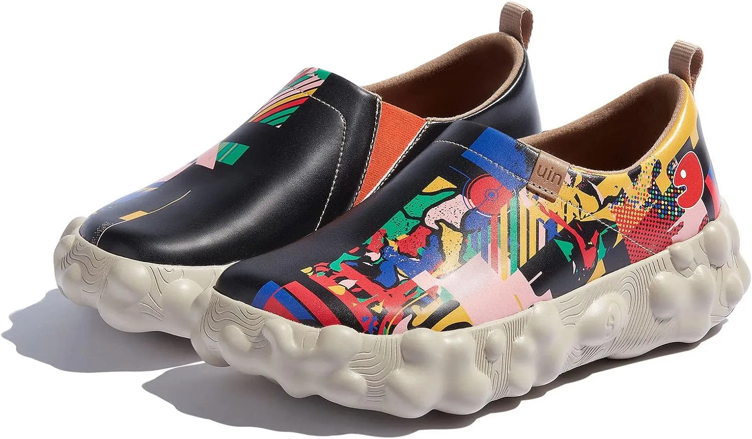 UIN Women's Fashion Sneakers Slip On Walking Art Travel Shoes Toledo Ⅵ Rainbow Crush 2