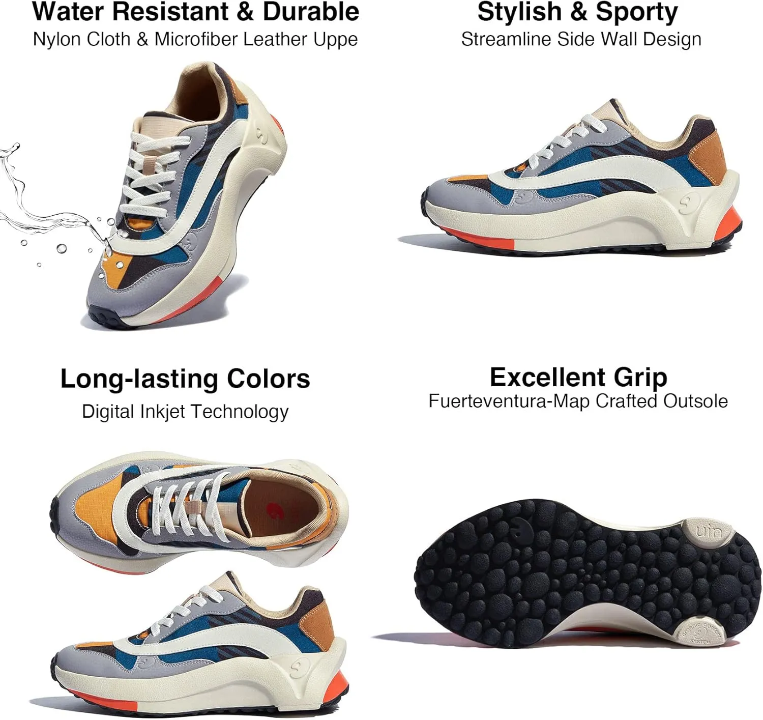 UIN Women's Retro Sneakers Lightweight Walking Casual Comfortable Art Painted Travel Shoes