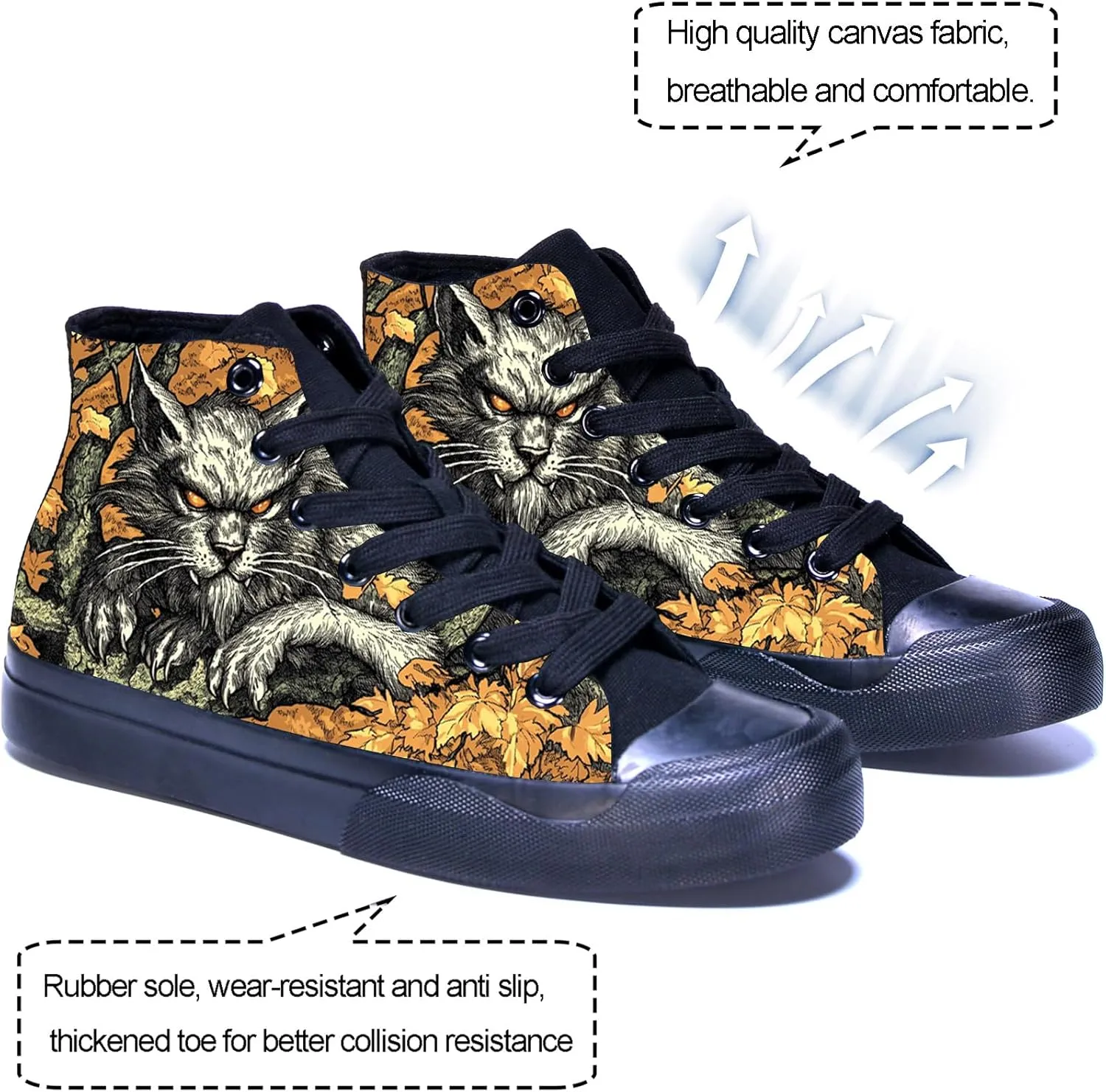 Unisex Fashion High Top Sneakers Classic Lace-Up Canvas Shoes Casual Cool Hip Hop Tennis Walking Shoes for Men Women