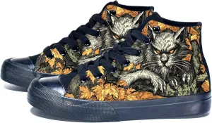 Unisex Fashion High Top Sneakers Classic Lace-Up Canvas Shoes Casual Cool Hip Hop Tennis Walking Shoes for Men Women