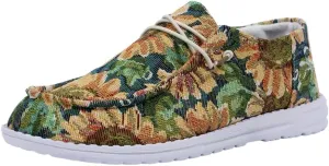 Unisex Versatile Pattern Print Canvas Loafers Elastic Strips Closure Slip-on Sneakers Comfort Walk Boat Shoes Lightweight Breathable Sports Shoes for Women/Men Adult/Big-Kid, Couple Shoes, Multicolor