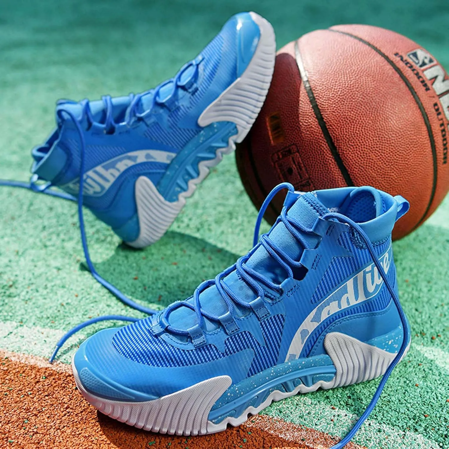 Usoway Men's Basketball Shoes Fashion Sneakers Breathable Non-Slip Walking Outdoor Training Sports Running Shoes Cushioned Fitness Tennis Shoes