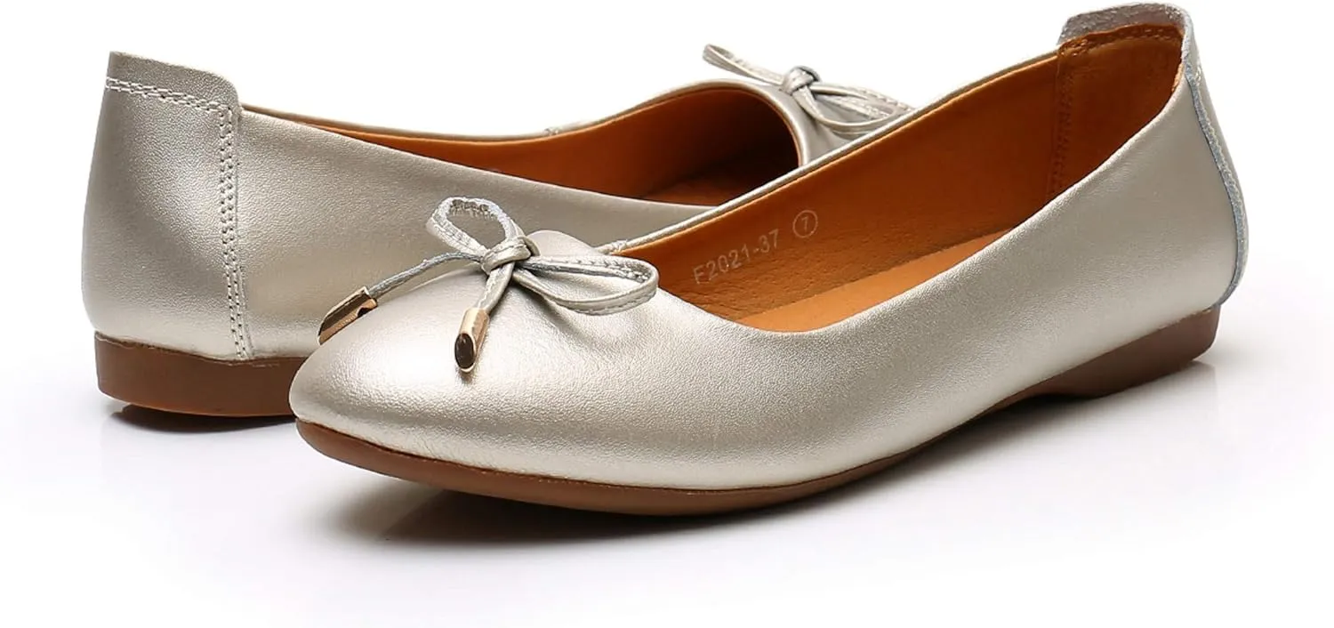 VenusCelia Women's Bowknot Ballet Dance Flat Shoe