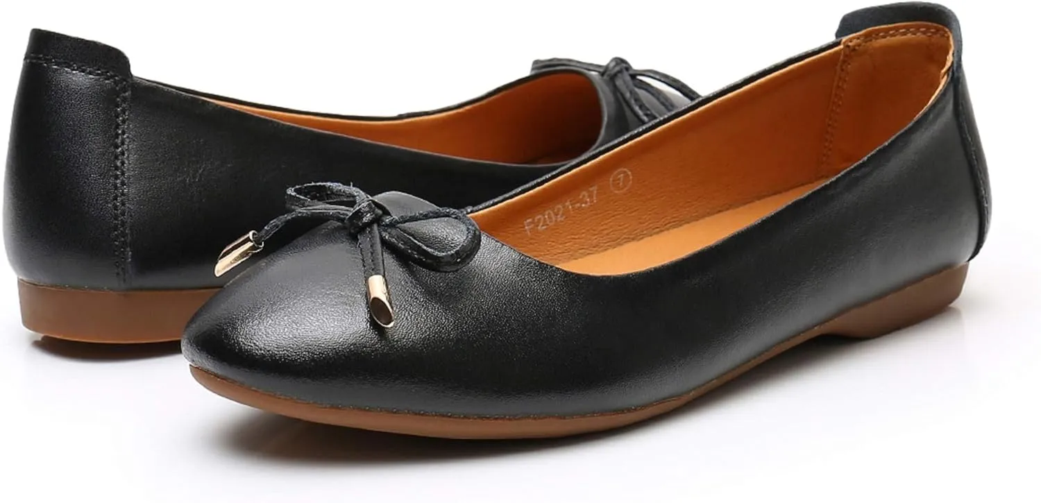VenusCelia Women's Bowknot Ballet Dance Flat Shoe
