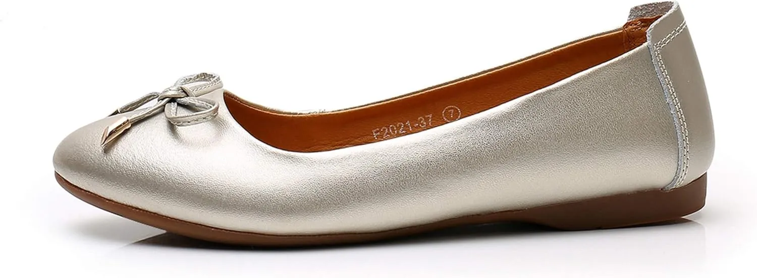 VenusCelia Women's Bowknot Ballet Dance Flat Shoe