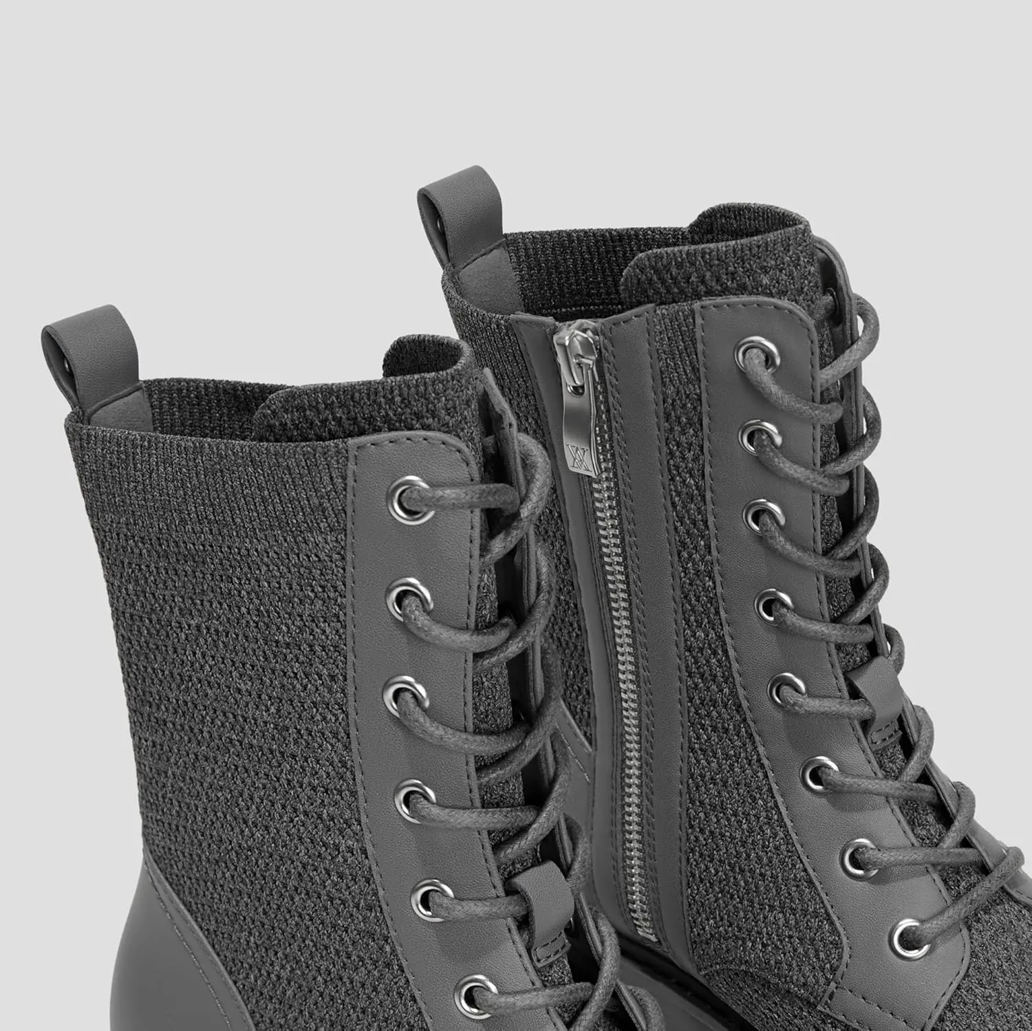VIVAIA Florence Women's Round-Toe Lug Sole Lace-Up Ankle Boots Water Repellent Booties