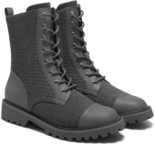 VIVAIA Florence Women's Round-Toe Lug Sole Lace-Up Ankle Boots Water Repellent Booties