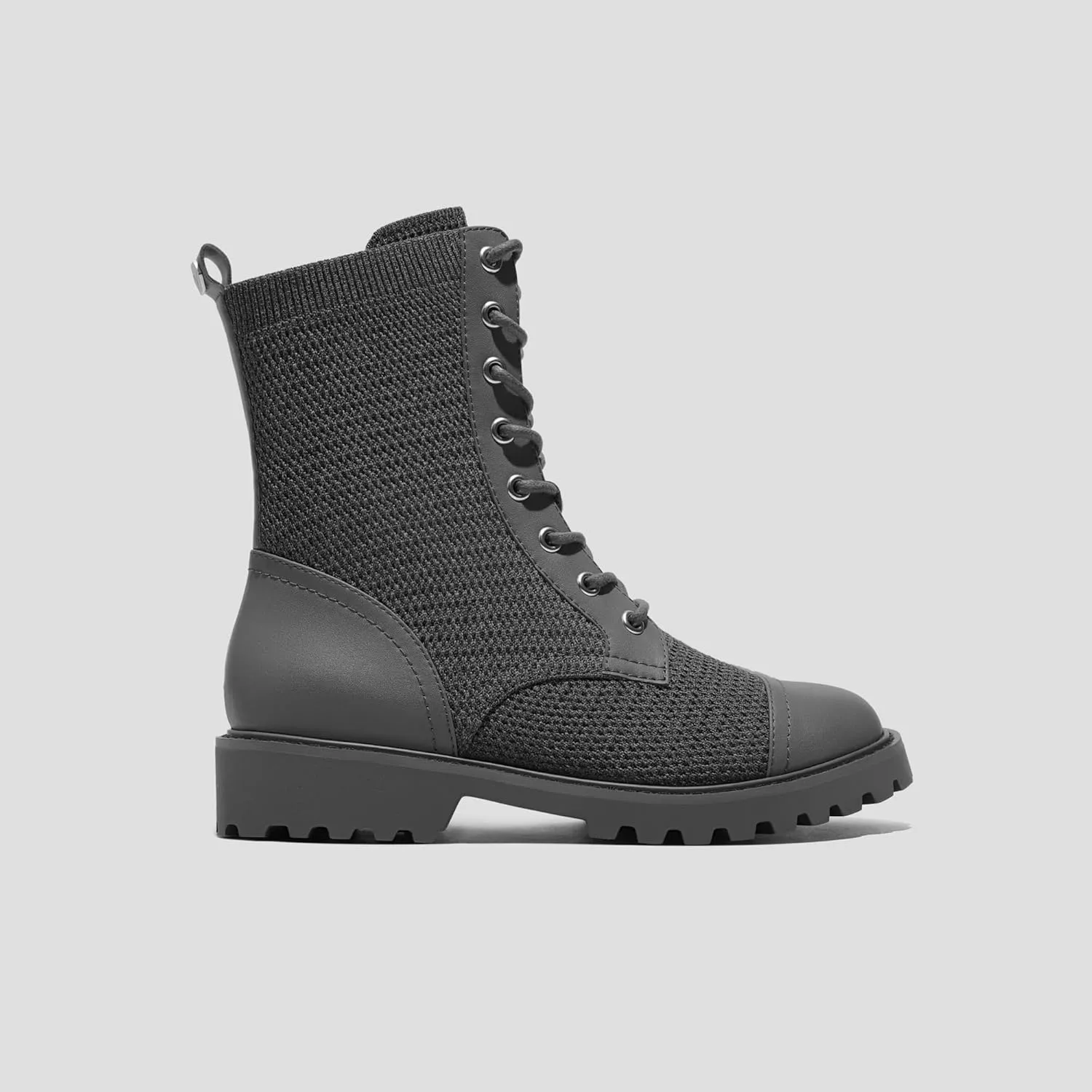 VIVAIA Florence Women's Round-Toe Lug Sole Lace-Up Ankle Boots Water Repellent Booties