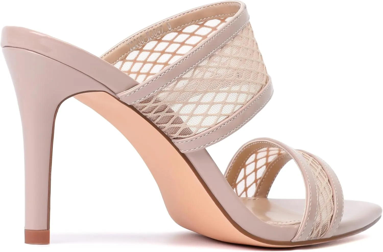 vivianly Clear Pointed Toe Heels Sandals Transparent Strap Stiletto High Heels Slip on Mules for Women
