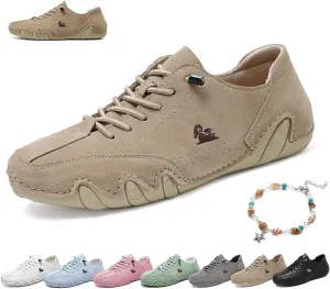 Vogany Shoes Women, Ultra-Comfortable Outdoor Barefoot Beck Shoes Waterproof Non-Slip Lightweight Minimalist Casual Flat Loafers Orthopedics Sneakers