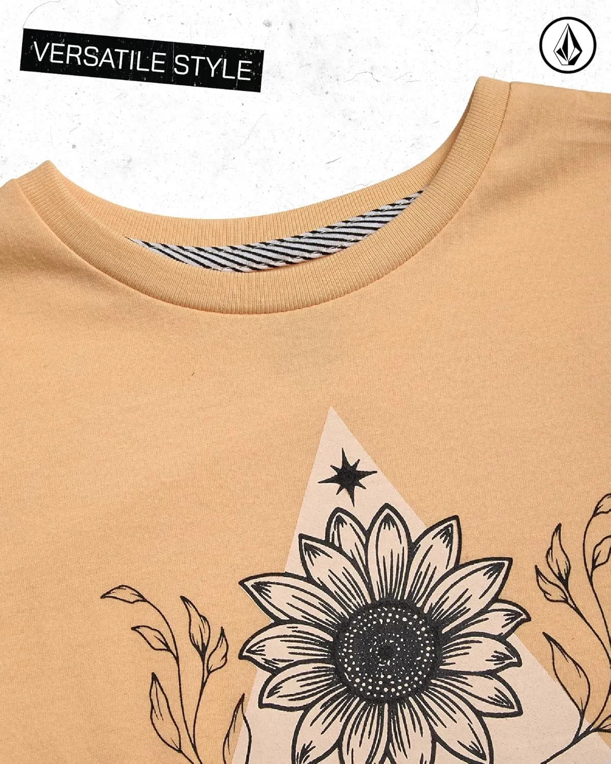 Volcom Girls Shirts - Casual Crewneck Short Sleeve Graphic Tee Trendy Tops - Breathable Girls Summer Clothes