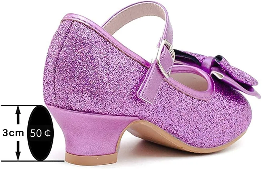 Walofou Flower Girls Wedding Party Heel Princess Shoes Flats for Kid Toddler
