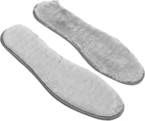 Warm Plush Insoles Winter Thickened Shoe Inserts for Women Men Fuzzy Liner Socks Non-Crease Boot Insoles (Size 37 4 Pairs Grey)