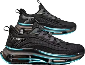 WENOREG Ztigerz Men's Mesh Air Cushion Sneakers Orthopedic Travel Plimsolls,Fashion Lace up Lightweight Non Slip Shock-Absorbing Breathable Comfort Gym Jogging Tennis Walking Work Running Shoes