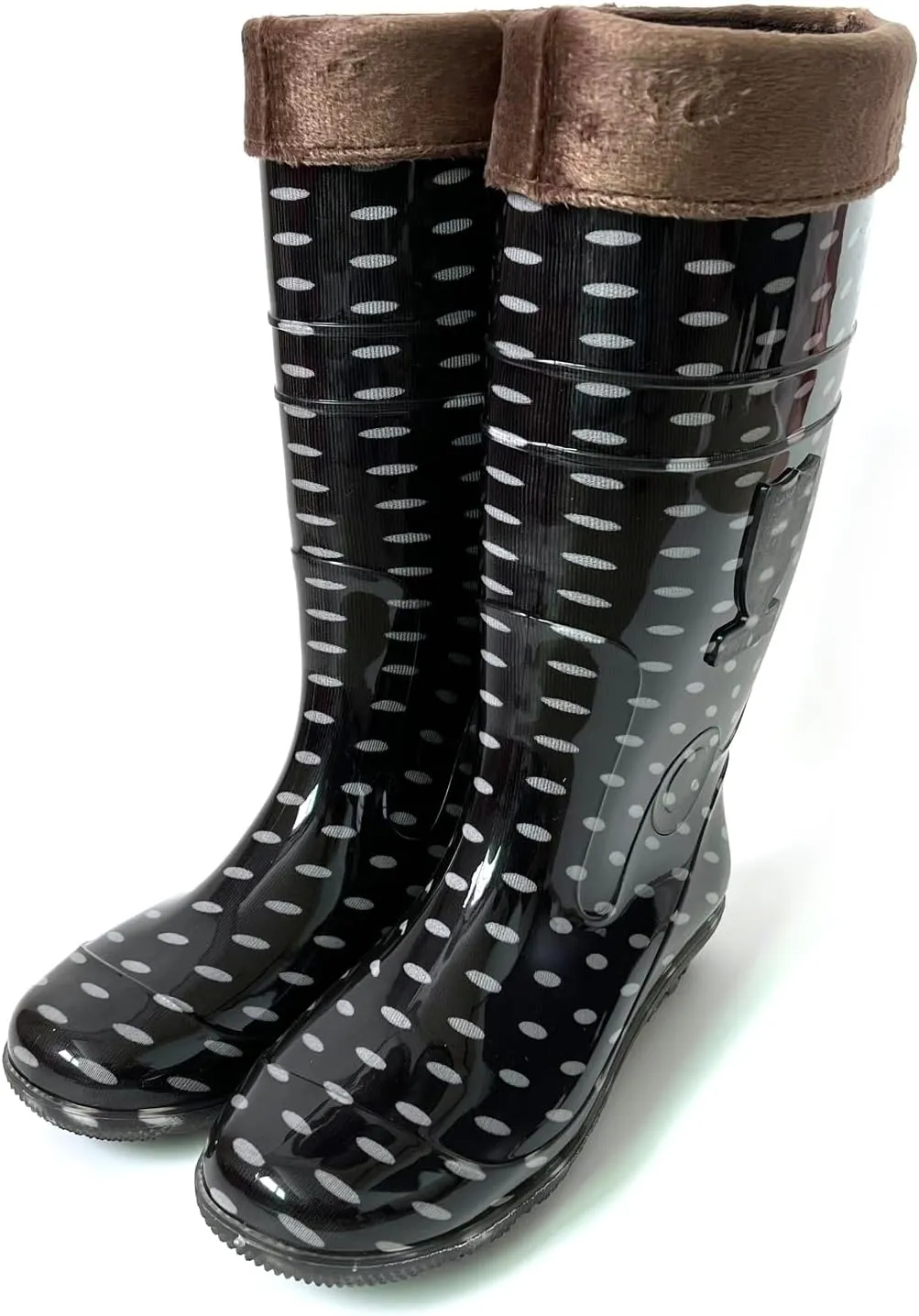 Wide Calf Women's Waterproof Rain Boots, Sizes 9 10 11 12 13 14, Plus-Size Rubber Mud Boots, Anti-Slip Knee-High Outdoor Work Shoes for Garden, Farm, All-Weather, Comfortable & Durable
