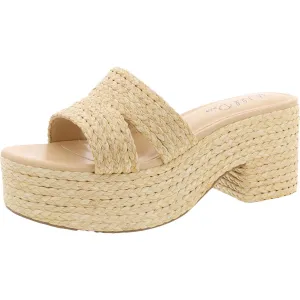 Wild Pair Womens Niftyy Heeled Slip-On Espadrilles Beige 9.5 Medium (B,M)