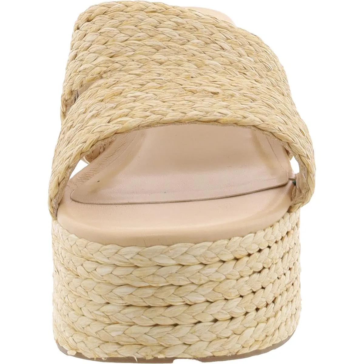 Wild Pair Womens Niftyy Heeled Slip-On Espadrilles Beige 9.5 Medium (B,M)