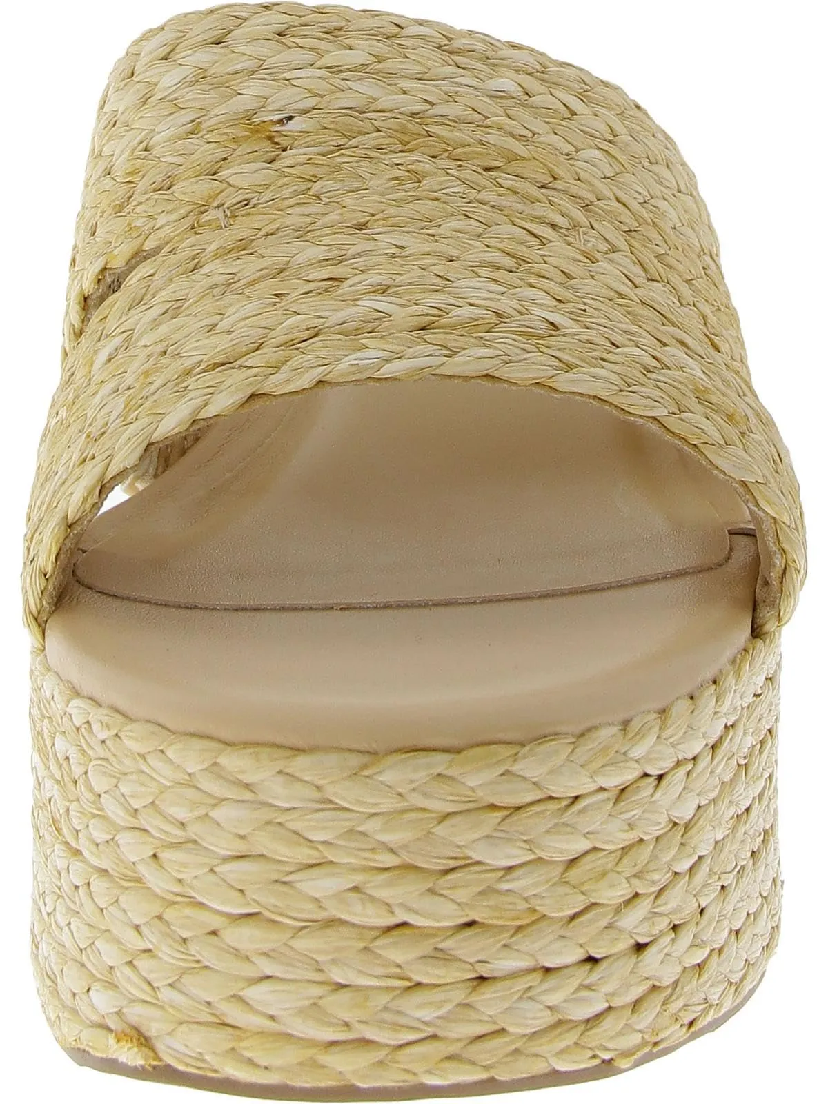 Wild Pair Womens Niftyy Heeled Slip-On Espadrilles Beige 9.5 Medium (B,M)