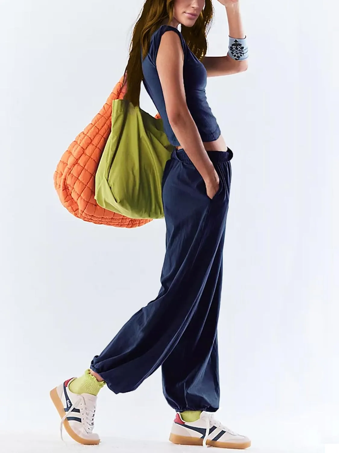 Women 2 Piece Outfit Set Loungewear Cropped Tops and Jogger Sweatpant Matching Set Coordinated Sweatsuit with Pockets