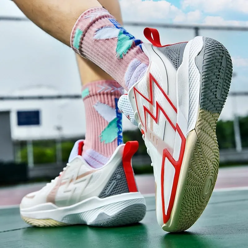 Women Basketball Shoes Fashion Sneakers Comfortable Unisex Athletic Lightweight Non Slip Outdoor Sport Volleyball Shoes