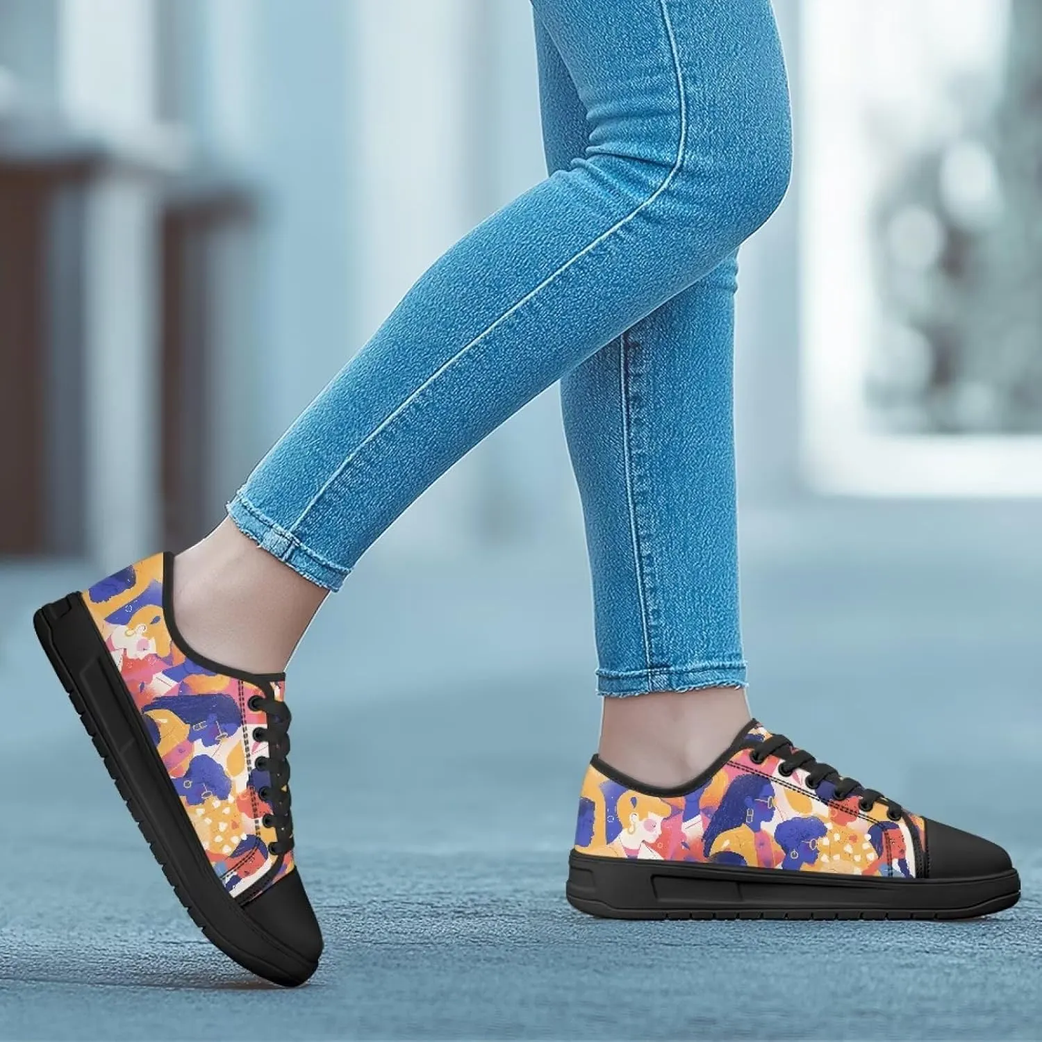 Women Dress Canvas Shoes Comfortable Fashion Sneakers Breathable Walking Shoe Gym Tennis Casual Chunky Sneaker Outdoor