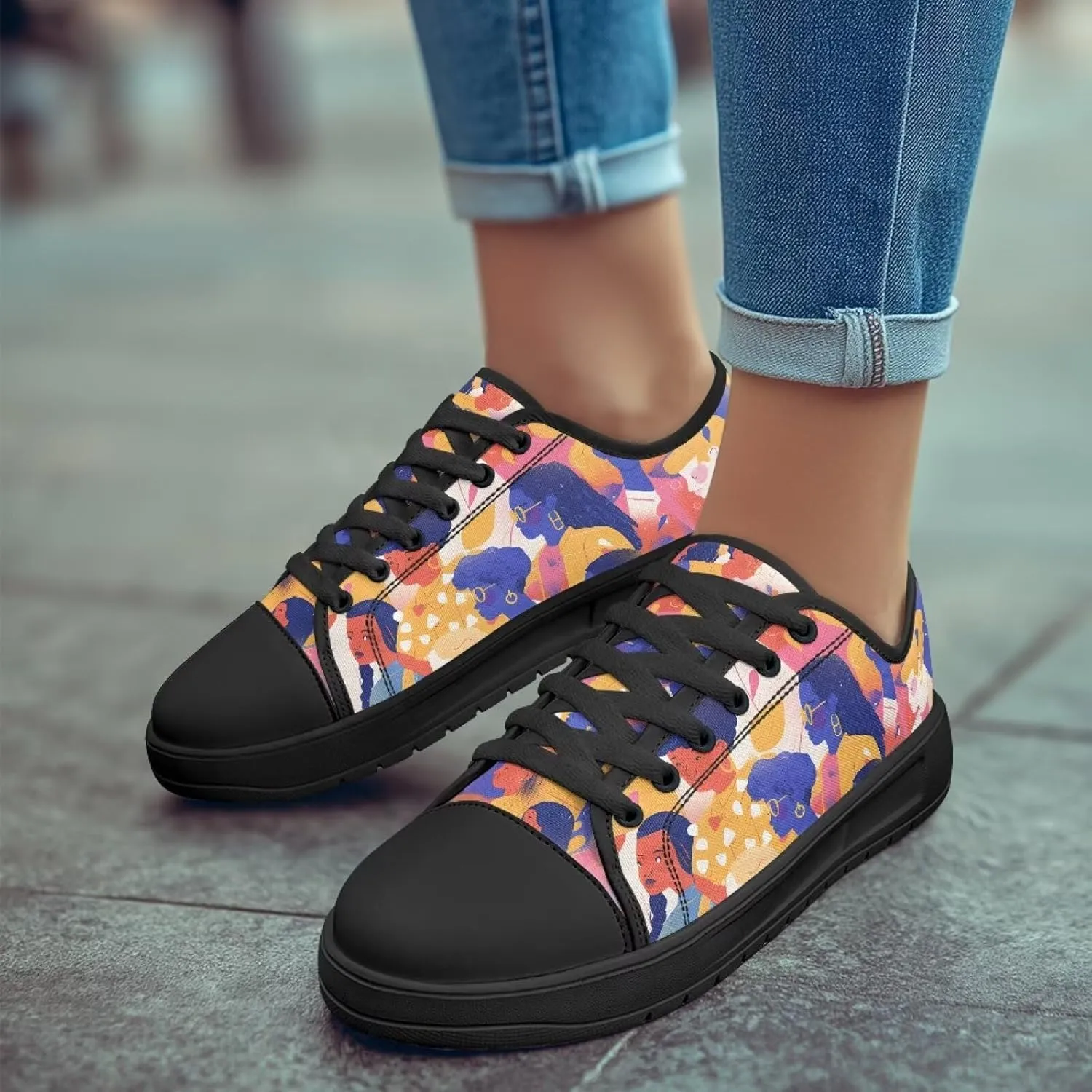 Women Dress Canvas Shoes Comfortable Fashion Sneakers Breathable Walking Shoe Gym Tennis Casual Chunky Sneaker Outdoor