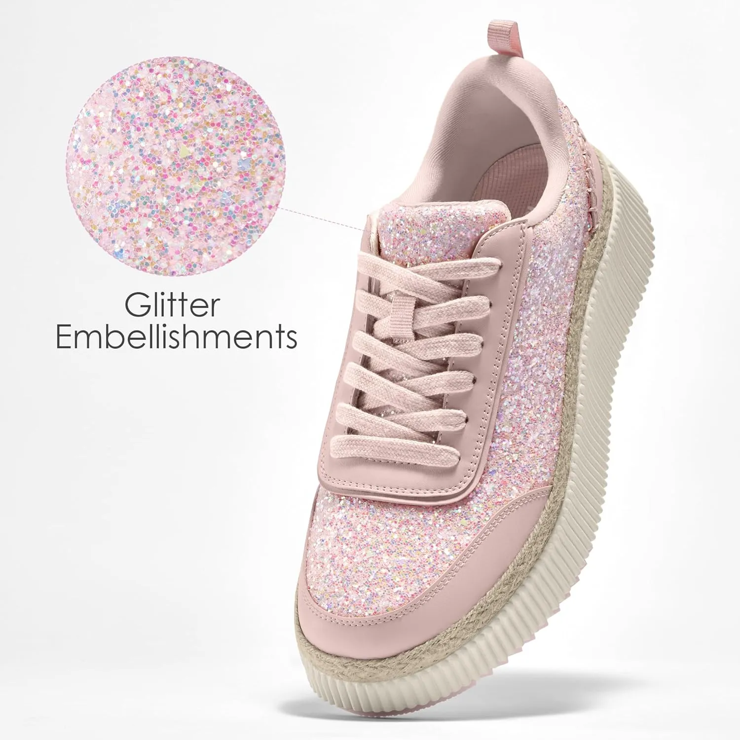 Women Espadrille Platform Sneakers Chunky Fashion Casual Shoes for Women Comfortable Walking Sneakers