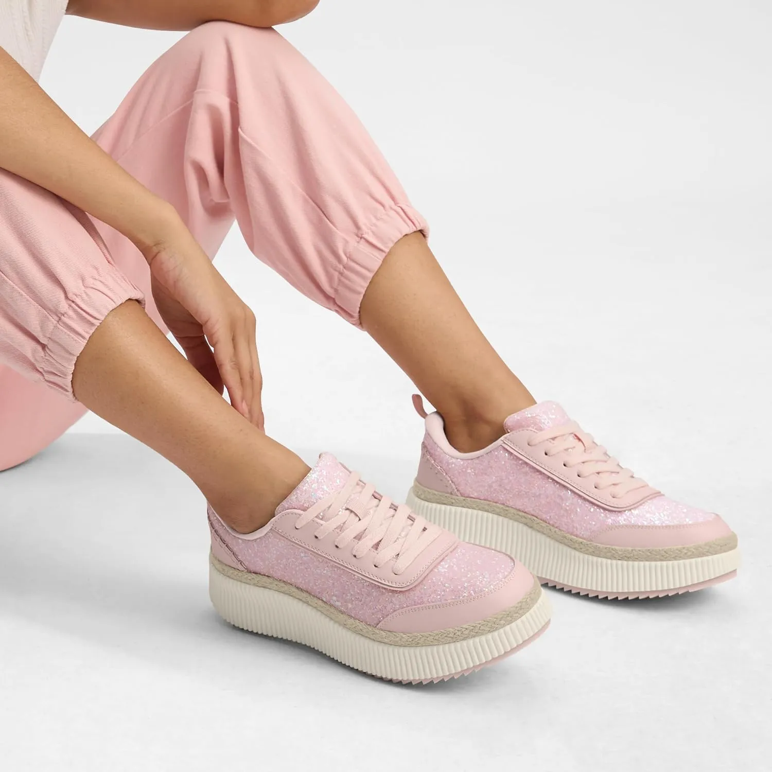 Women Espadrille Platform Sneakers Chunky Fashion Casual Shoes for Women Comfortable Walking Sneakers