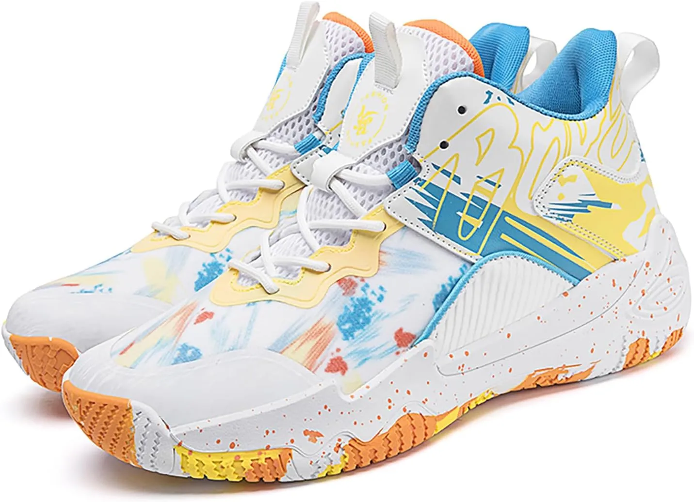 Women Men Basketball Shoes Fashion Running Sneakers Colorful Painting High Rebound Non-Slip Sport Shoes