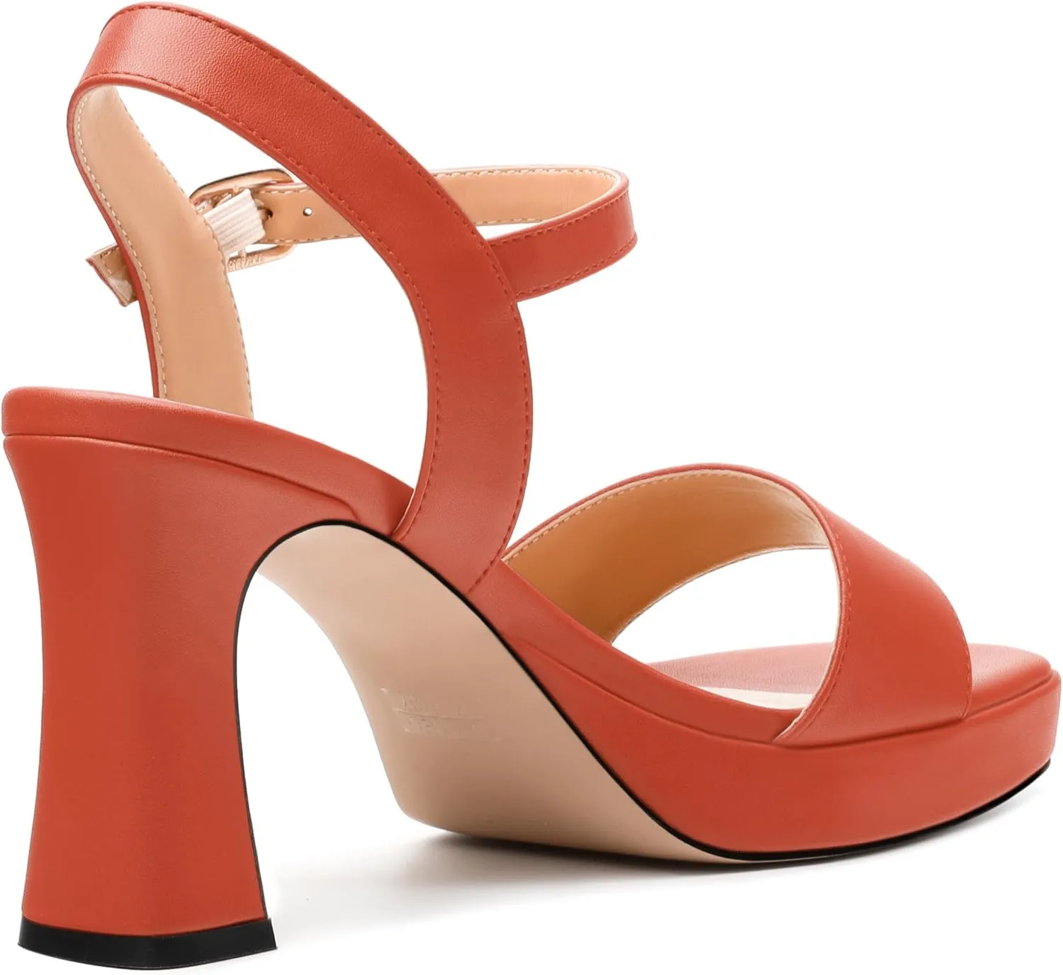 Womens Block High Heel Platform Sandals, Open Toe Ankle Strap Comfort Sandals, Womens Dressy Sandals
