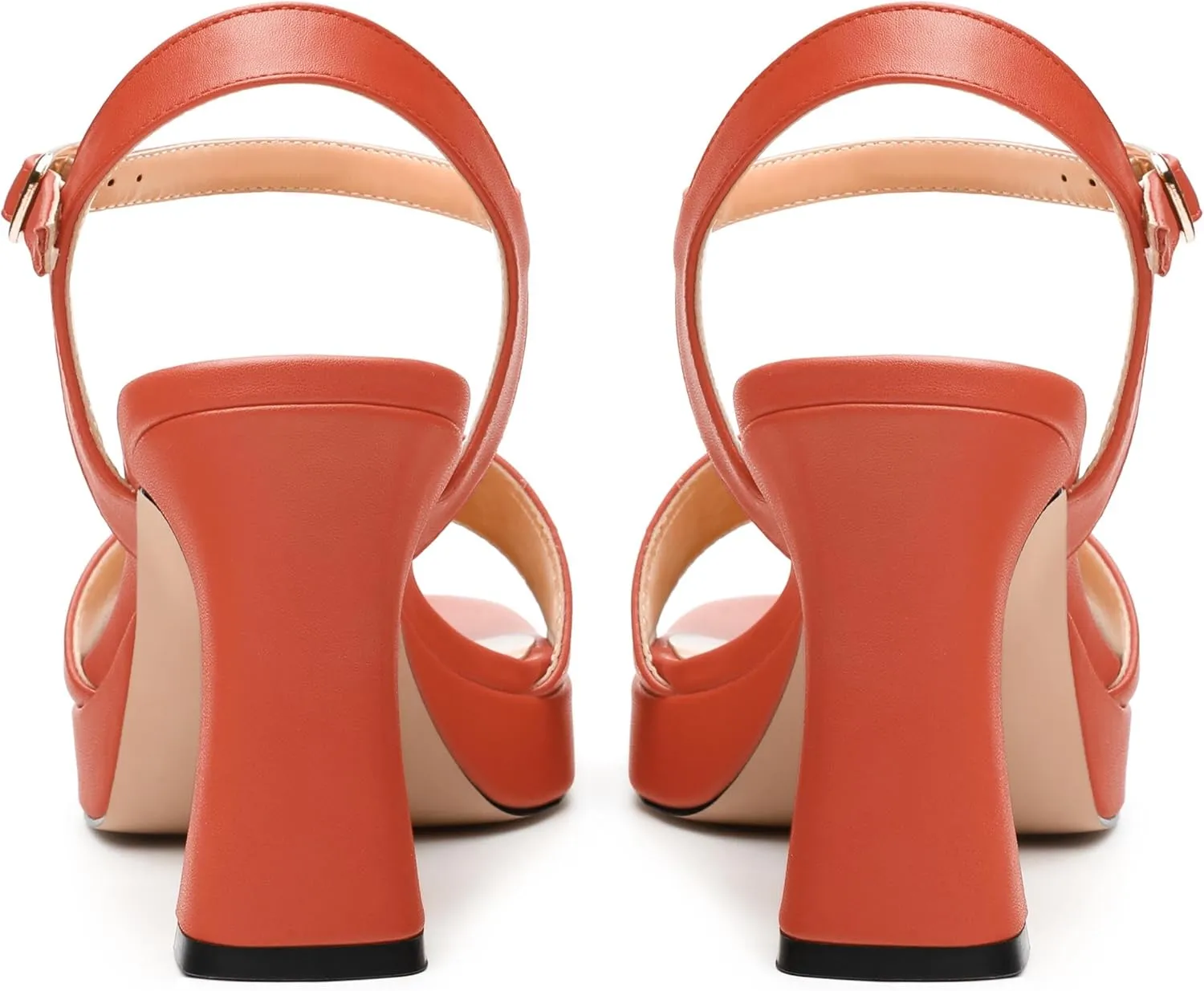 Womens Block High Heel Platform Sandals, Open Toe Ankle Strap Comfort Sandals, Womens Dressy Sandals