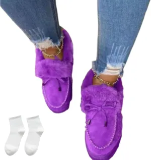 Women's Boots Round Head Thick Sole Orthopedic Arch-Support Wool Thick Warm Cotton Shoes,Cotton Shoes Winter Platform