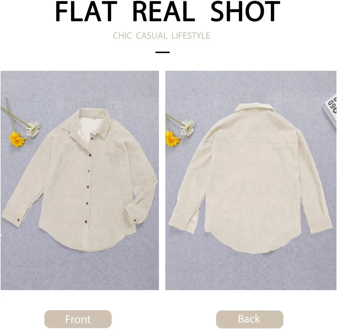 Women's Brushed Plaid Shirts Long Sleeve Flannel Lapel Button Down Cardigan Boyfriend Shacket Jacket Coats