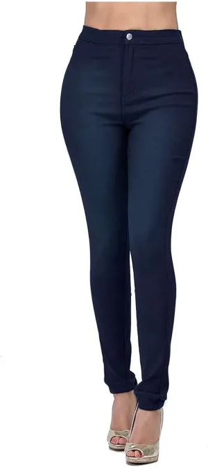 Womens Casual Tight Jeans Trendy Skinny High Waisted Slim Small Feet Denim Pants Work Office Business Lounge Trousers