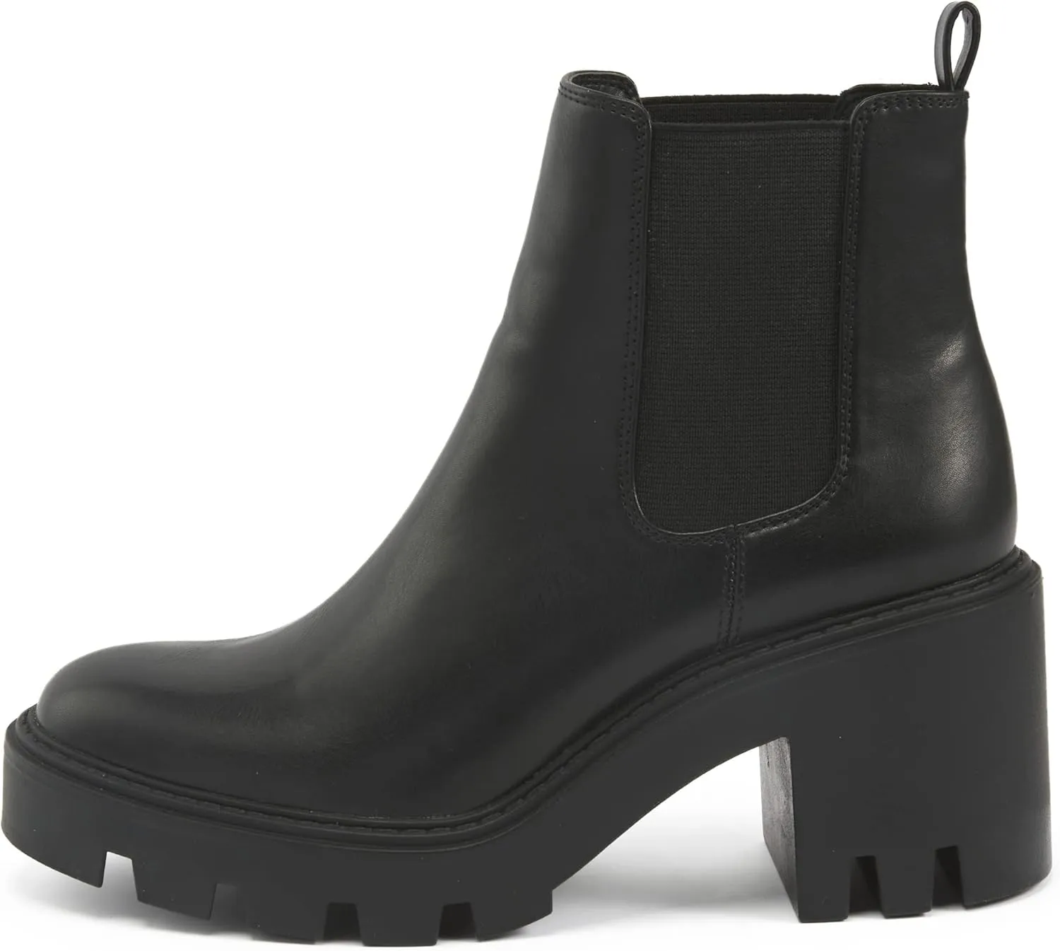Women's Chelsea Boots Fashion Platform High Heel Ankle Booties Round Toe Casual Elastic Chunky Block Heel Boots