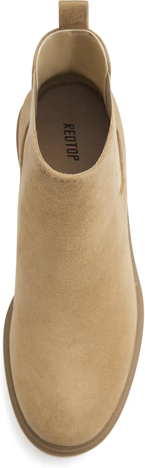 Women's Chelsea Boots Fashion Platform High Heel Ankle Booties Round Toe Casual Elastic Chunky Block Heel Boots