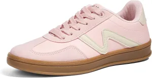 Women's Classic Retro Fashion Sneakers with Gum Sole Trendy Low Top Casual Shoes for Daily Wear, Walking & Outfits