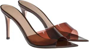 Women's Clear Pointed Toe Slingback Stilettos Heel Sandals Fashion Sexy Comfortable Summer Open Toe Backless Slip On Dress Slides Sandals for Casual Outdoor Party Work Wedding
