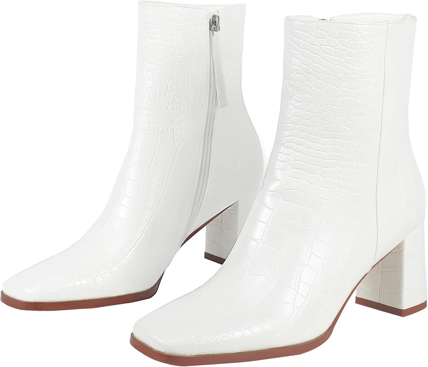 Women's Cowboy Boots Mid Calf Cowgirl Embroidered Western Pointed Toe Chunky Heel Pull On Mid Calf Boots